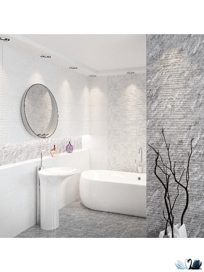 Плитка настенная Belani Борнео Декор 3 серый 30 х 60 см Береза керамика