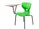 Школьный стул ШС12 с пюпитром (единое сиденье и спинка с 3D рисунком) цвет пластика зеленый