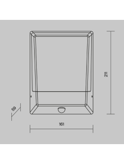 Настенный светильник (бра) Row, O448WL-L9GF3KSR