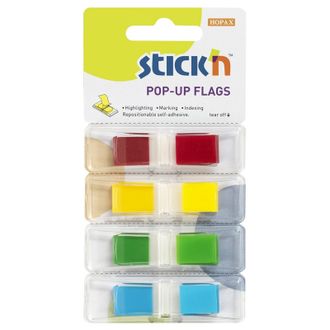 Клейкие закладки пластиковые Stick`n 26020 12x45мм 4цв.в упак. 35лист Z-сл822804