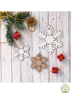 Снежинка цельная 8х8 см/ХДФ 3 мм