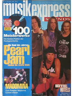 Musikexpress Sounds Magazine November 1993 Pearl Jam, Иностранные музыкальные журналы, Intpressshop