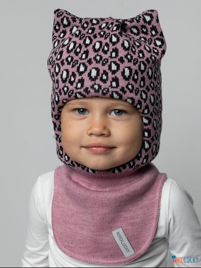 Шапка-шлем 24101-01 с утеплителем, х/б подклад, бледно-роз 52-54