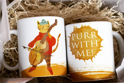 Кружка с барочными котами