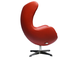 EGG CHAIR (красный, прессованная кожа)