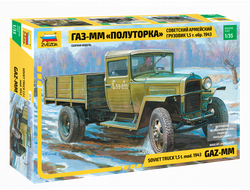 Сборная модель: (Звезда 3574)  Советский армейский грузовик 1,5т образца 1943 г. "Полуторка" (ГАЗ–ММ)