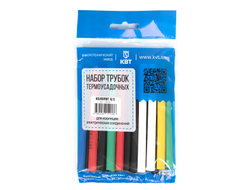 Набор термоусадочных трубок Колорит 6/3 (черн, бел, красн, син, желт, зел) в нарезке по 100мм