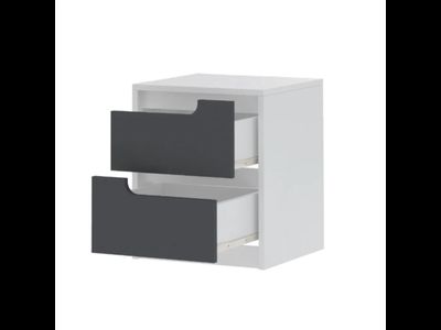 Тумба прикроватная Гавана Белый/Графит Серый (ТЭКС)