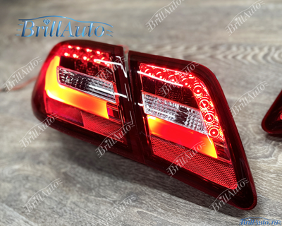 Стопы Toyota Camry 40 светодиодные красные-белые