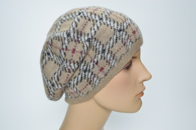 Визио Италия вязаный берет шотландская клетка