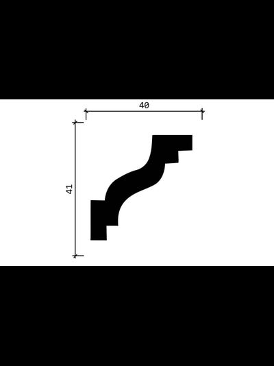 Потолочный плинтус DECOR-DIZAYN DD28, из дюрополимера, под покраску, ударопрочный