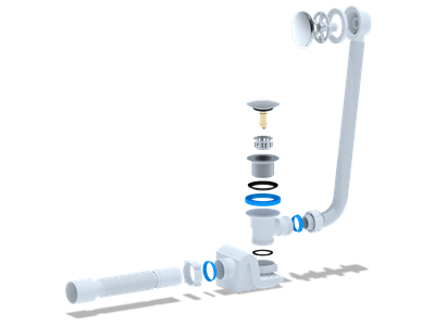 Слив перелив автомат ANI PLAST click-clack (грибок-сетка).