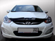 Дефлектор капота темный HYUNDAI SOLARIS 2010-2014 (короткий), NLD.SHYSOL1012S