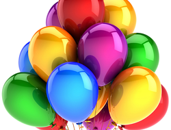 20 надувных шаров (разноцветные, гелий)