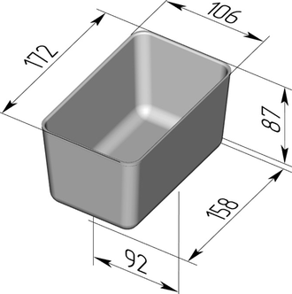 Хлебная форма Л11В (172 х 106 х 87 мм)