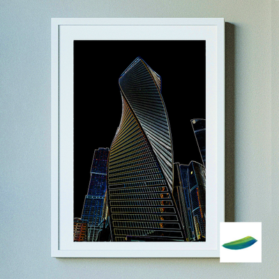 Постеры  из коллекции «Москва Сити» -  «Башня «Меркурий», «Башня «Эволюция» и «Башня «Евразия»