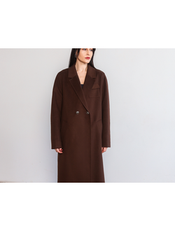 Пальто шерстяное (шоколад)