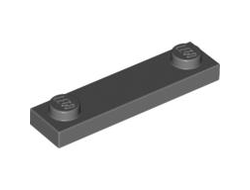 Plate, Modified 1 x 4 with 2 Studs without Groove, Dark Bluish Gray (92593 / 4598769)