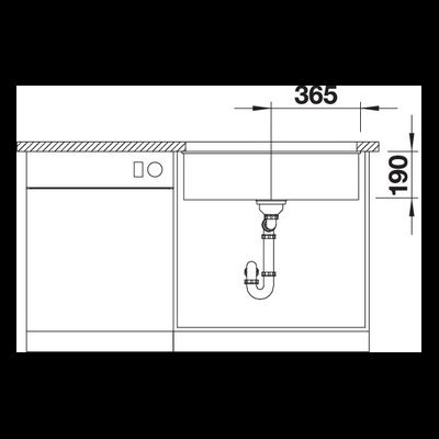 Мойка Blanco Subline 700-U с отв.арм. InFino, 523448