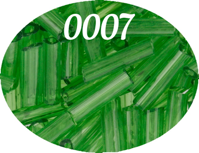 Стеклярус Zlatka 6мм 10гр цвет № 0007 зеленый