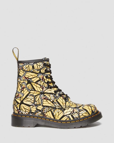 Ботинки Dr Martens 1460 Pascal Butterfly Print Suede Yellow