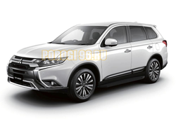 Пороги на Mitsubishi Outlander (2018-…) Black-Premium