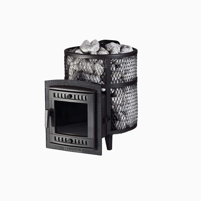 Банная печь Атмосфера М сетка нержавейка до 14 м3