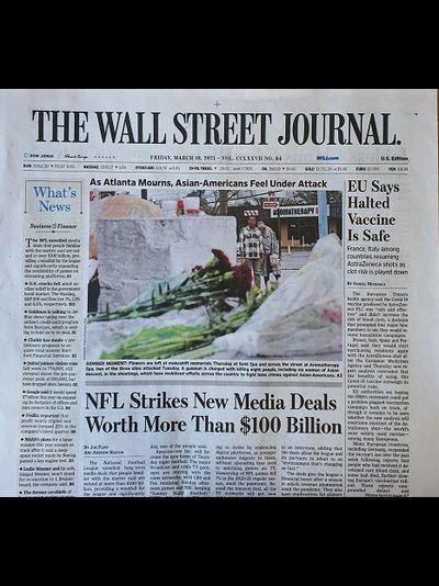 The Wall Street Journal US Edition Иностранные Газеты в Москве, Газеты на английском, Intpressshop