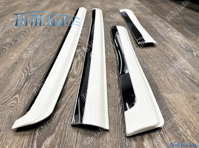 Молдинги Toyota Land Cruiser Prado 150 белые с хромом