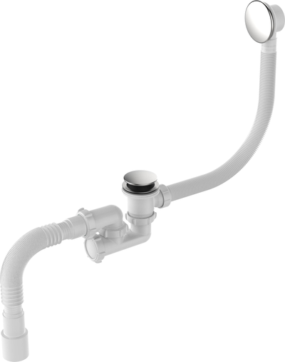 Сифон для ванны 1 1/2"х40 регул,клик-клак перел.автомат,утапл.грибок,г.тр.40х40/50 [56943]