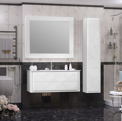 Пенал Opadiris Луиджи 35 белый матовый, универсальный