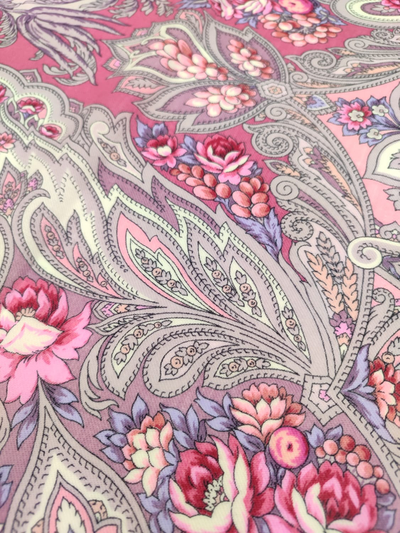 Павловопосадский платок Зимняя роза 2016-1