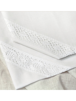 Пеленка с кружевной вставкой без капюшона