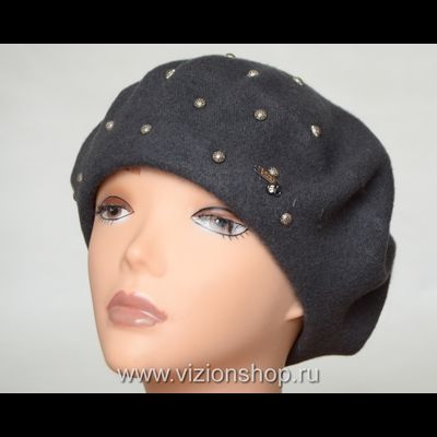 Фетровый берет 2018 2019 Vizio Италия 6108 серый