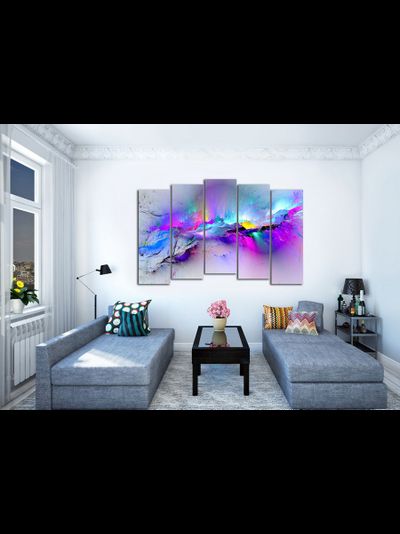 Модульная картина "Красочный разлом"