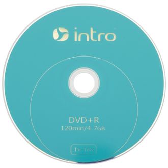 Носители информации DVD+R, 16x, Intro, Shrink/10, Б0016979