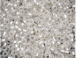 БИСЕР PRECIOSA 10/0 - 50г - 78102 (М) ПРОЗРАЧНЫЙ МАТОВЫЙ С СЕРЕБРЯНОЙ ЛИНИЕЙ ВНУТРИ