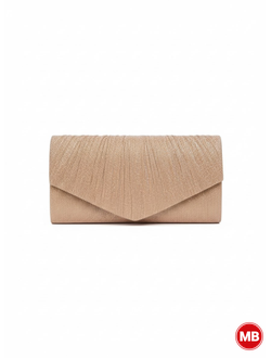 Женский клатч шампань с цепочкой