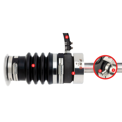 Сальник вала PSS Shaft Seal 02-35M-200 Тип А Ø53,9x187,3мм для валов Ø35мм из композита и нержавеющей стали AISI316L