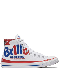 Кеды Converse All Star Print Brillo белые высокие мужские