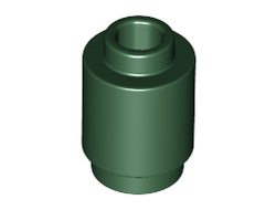 Brick, Round 1 x 1 Open Stud, Dark Green (3062b / 6253282)