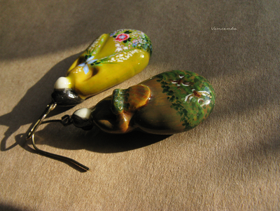 Восточные серьги-лепестки "Азхар. Легенда о царевне цветов"