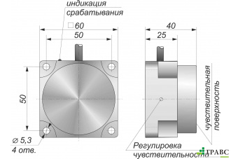 Бесконтактный емкостный датчик E14-NO-AC