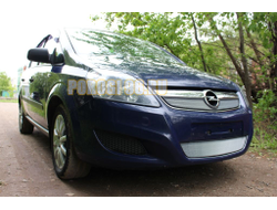 Защита радиатора Opel Zafira B 2008-2012 рестайлинг chrome верх