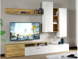 Гостиная Невио 1, крафт золотой, белый