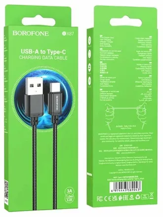 6974443389043	USB кабель Borofone BX87 Type-C нейлон, 1м
