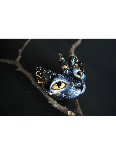 &quot;Зверёк с восхода&quot;, волшебная брошь с котом-единорогом