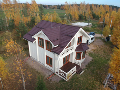"Семейный Очаг": Просторный Дом из Клееного Бруса с Сауной 145 м²