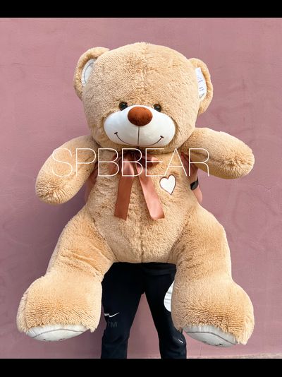 Большой плюшевый медведь 160 см кремовый Феликс