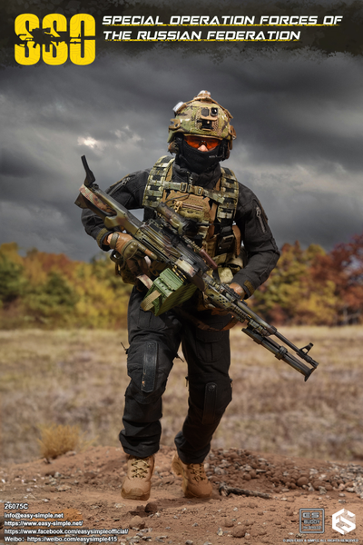 ПРЕДЗАКАЗ - Пулеметчик ССО РФ - Коллекционная ФИГУРКА 1/6 scale Special Operation Forces of The Russian Federation (SSO) (26075С) - Easy&Simple ?ЦЕНА: 26300 РУБ.?